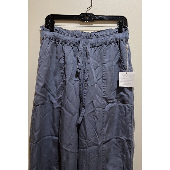 NWT ~ Nicole Miller Wide Leg Pants Blue\Gray Size M~ Vintage Look Wash - Picture 8 of 10
